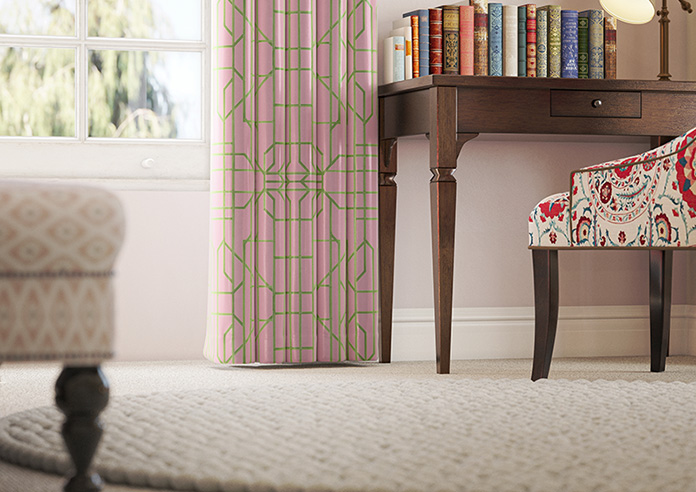 Bamboo Candy, Green Pink - Made To Measure Curtains - Image 5